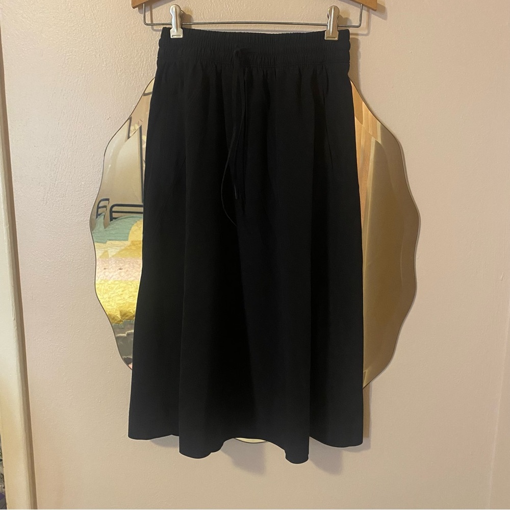 Athleta Black Midi A-Line Skirt for Work
